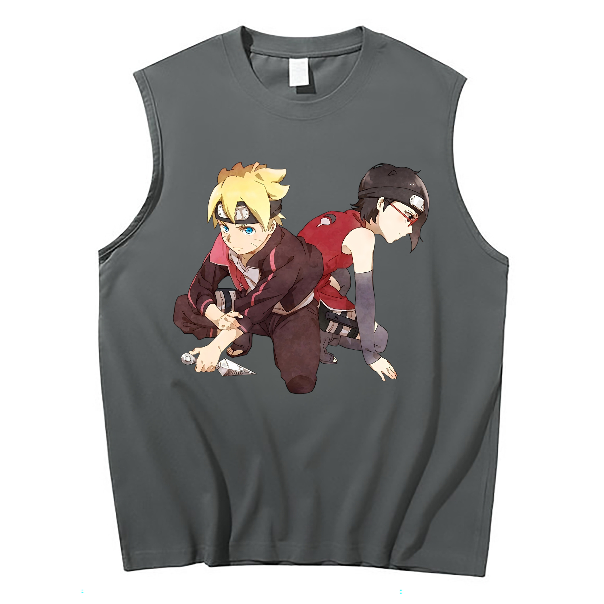 （画像用） NARUTO -ナルト- うちは サラダ Uchiha Sarada コットン100％タンクトップ（フロントプリント）